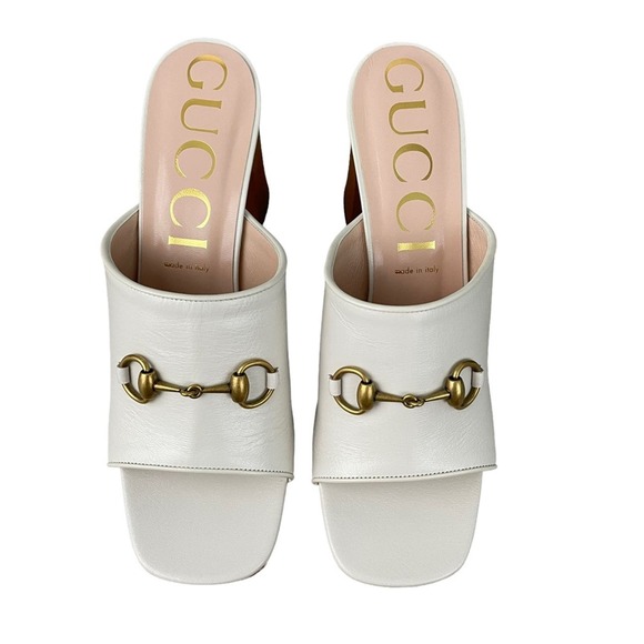 NEW Gucci Granada Platform Sandals Chunky Mystic White Size 41.5 - Picture 2 of 10